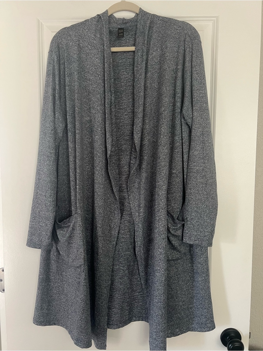 32 Degrees Heathered Gray Open-Front Cardigan L/XL